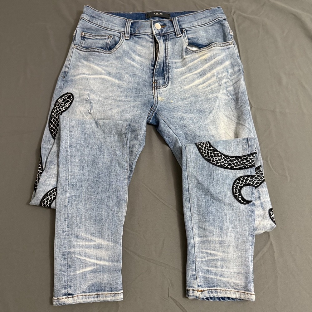Amiri jeans Snake Art Patch MX1 Size 30